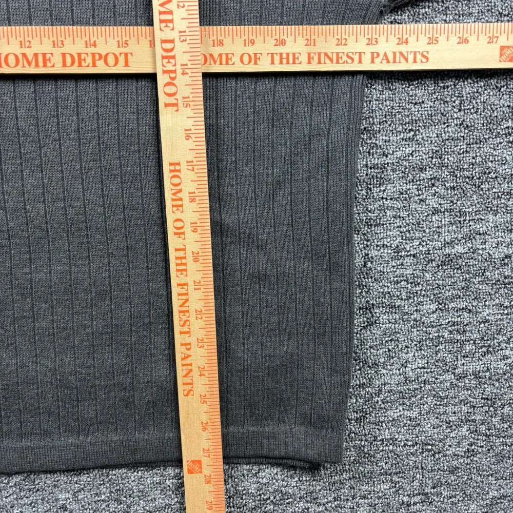 Vintage 1990s Abercrombie & Fitch Ribbed Muscle Knit Grey Sweater Size XL